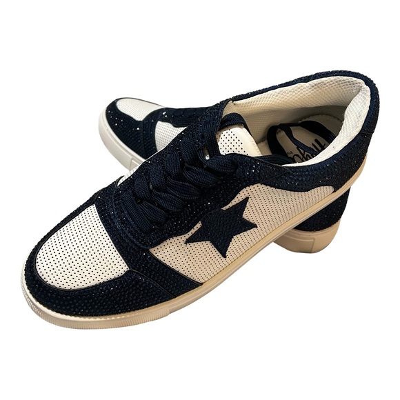 NWT! HEY GIRL, BY CORKY’S,IN NAVY BLUE/WHITE W/ CRYSTAL STAR, WOMAN’S SIZE 10. - Picture 8 of 16